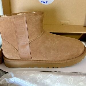 UGG Mini Boots with Side Logo in Brown